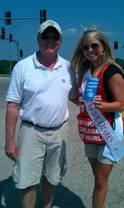 Dave Creel With Miss Lake Ozark 2012 Jeni Dixon At Peanut Day