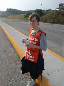 Douglas Kalina Jr., Wayne Marlow's Little Brother Helping On Peanut Day 2012